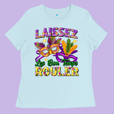 Laissez Les Bon Temps Rouler Ladies Tee Designed By Fadigitalartstudio