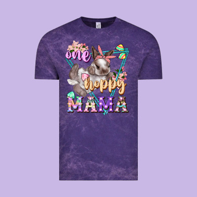 One Hoppy Mama Vintage Tee Designed By Fadigitalartstudio