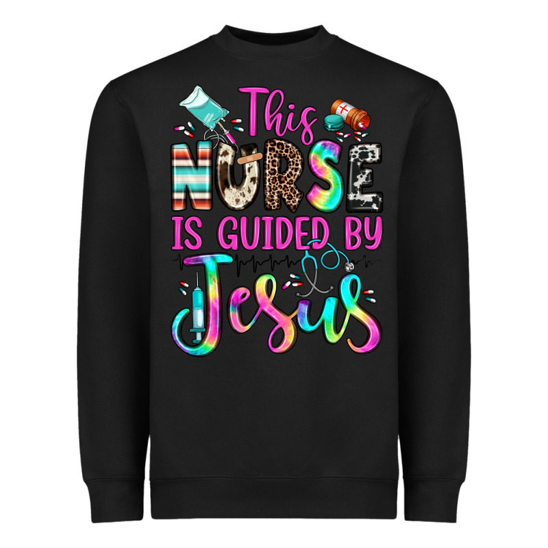 This Nurse Is Guided By Jesus Heavyweight Sweatshirt by JahusDesignShop | Teevron