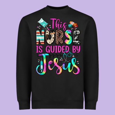This Nurse Is Guided By Jesus Heavyweight Sweatshirt Designed By Jahusdesignshop