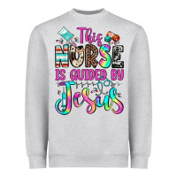 Heather Grey this nurse is guided by jesus Heavyweight Sweatshirt - JahusDesignShop