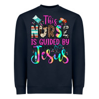 Navy this nurse is guided by jesus Heavyweight Sweatshirt - JahusDesignShop