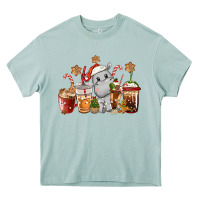 Arona hippopotamus coffee cups christmas Heavy Core Tee - CowGirlArtShop