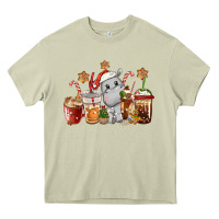Mossy hippopotamus coffee cups christmas Heavy Core Tee - CowGirlArtShop