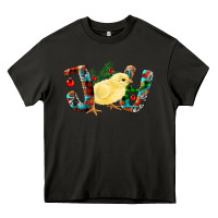 Asphalt Christmas Joy With Chick Heavy Core Tee - RanaPortraitStore