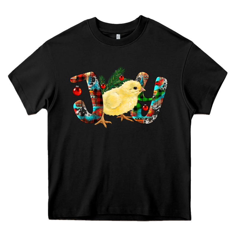 Christmas Joy With Chick Heavy Core Tee by RanaPortraitStore | Teevron