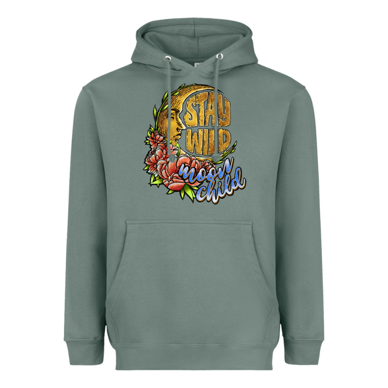 Stay Wild Moon Child Heavyweight Hoodie by JahusDesignShop | Teevron