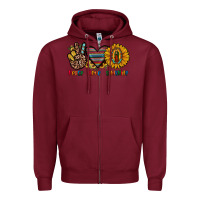 Burgundy peace love sunshine Zipper Hoodie - JahusDesignShop