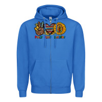 True Royal peace love sunshine Zipper Hoodie - JahusDesignShop