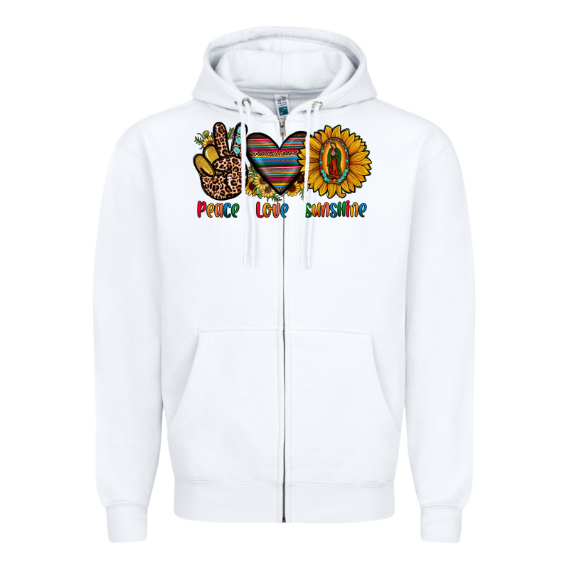 Peace Love Sunshine Zipper Hoodie by JahusDesignShop | Teevron