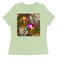 Matcha Mardi Gras Cow Leopard Seamless Pattern Ladies Tee - FaDigitalArtStudio