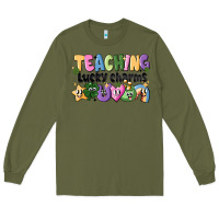 Army Green Teaching Lucky Charms Long Sleeve Tee - CowhideDigitalArt