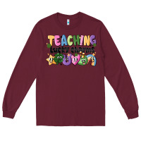 Burgundy Teaching Lucky Charms Long Sleeve Tee - CowhideDigitalArt