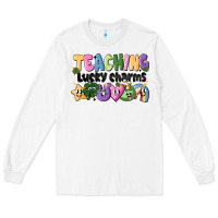 White Teaching Lucky Charms Long Sleeve Tee - CowhideDigitalArt