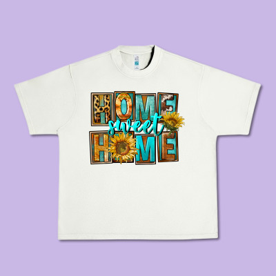 Western Home Sweet Home Urban Heavy Tee Designed By Fadigitalartstudio