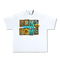 White Western Home Sweet Home Urban Heavy Tee - FaDigitalArtStudio