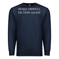 Navy make orwell fiction Premium Sweatshirt - artisFamous
