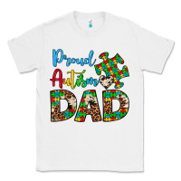 White proud autism dad Classic Tee - Artiststas