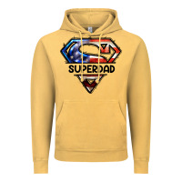 Vintage Mustard American Super Dad Vintage Hoodie - LillyAllenDesigns