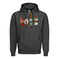 Charcoal Heather our lady of guadalupe coffee Zipper Hoodie - JahusDesignShop