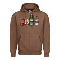 Chestnut our lady of guadalupe coffee Zipper Hoodie - JahusDesignShop