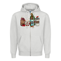 Dove Grey our lady of guadalupe coffee Zipper Hoodie - JahusDesignShop
