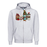 Heather Grey our lady of guadalupe coffee Zipper Hoodie - JahusDesignShop