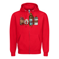 Red our lady of guadalupe coffee Zipper Hoodie - JahusDesignShop