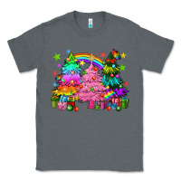 Charcoal Heather pride christmas trees Classic Tee - HowdyJamesFarm