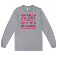 Heather Grey the magic is in our diference Long Sleeve Tee - CowhideDigitalArt