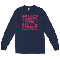 Navy the magic is in our diference Long Sleeve Tee - CowhideDigitalArt