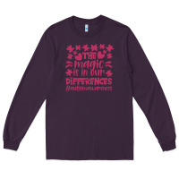 Plum the magic is in our diference Long Sleeve Tee - CowhideDigitalArt