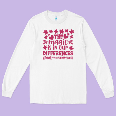 The Magic Is In Our Diference Long Sleeve Tee Designed By Cowhidedigitalart
