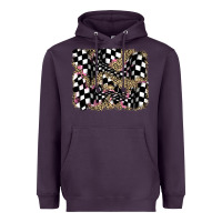 Plum racing leopard backgraund Heavyweight Hoodie - JahusDesignShop