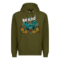 Army Green be kind Premium Hoodie - SublimationCraftShop