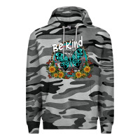 Slate Camo be kind Premium Hoodie - SublimationCraftShop