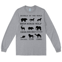 Heather Grey Anımals Of The World Long Sleeve Tee - Bettercallsaul