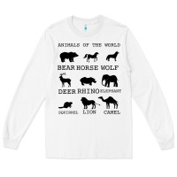 White Anımals Of The World Long Sleeve Tee - Bettercallsaul