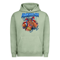 Pigment Oil Green Afro american girl sneakers Urban Hoodie - RanaPortraitStore