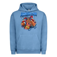 Pigment Pebble Blue Afro american girl sneakers Urban Hoodie - RanaPortraitStore