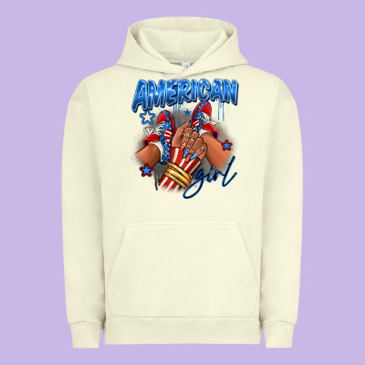 Afro American Girl Sneakers Urban Hoodie Designed By Ranaportraitstore