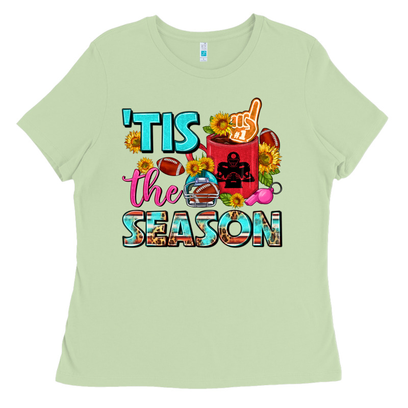 Tis The Season Football Coffee Mug Ladies Tee by FaDigitalArtStudio | Teevron