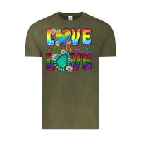 Vintage Olive Western Love LGBTQ Tumbler Vintage Tee - BundleAndBundleShop