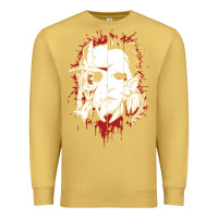 Antique Gold friends horror face mashup horror movies halloween Premium Sweatshirt - artisFamous