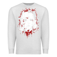 Oatmeal Heather friends horror face mashup horror movies halloween Premium Sweatshirt - artisFamous