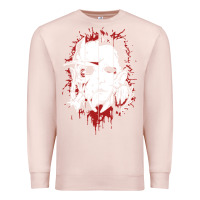 Pale Pink friends horror face mashup horror movies halloween Premium Sweatshirt - artisFamous