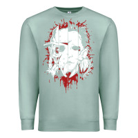 Seafoam friends horror face mashup horror movies halloween Premium Sweatshirt - artisFamous