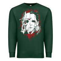 Sports Green friends horror face mashup horror movies halloween Premium Sweatshirt - artisFamous