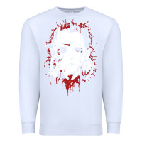 White friends horror face mashup horror movies halloween Premium Sweatshirt - artisFamous