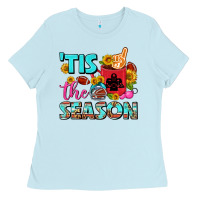 Baby Blue tis the season football coffee mug Ladies Tee - FaDigitalArtStudio